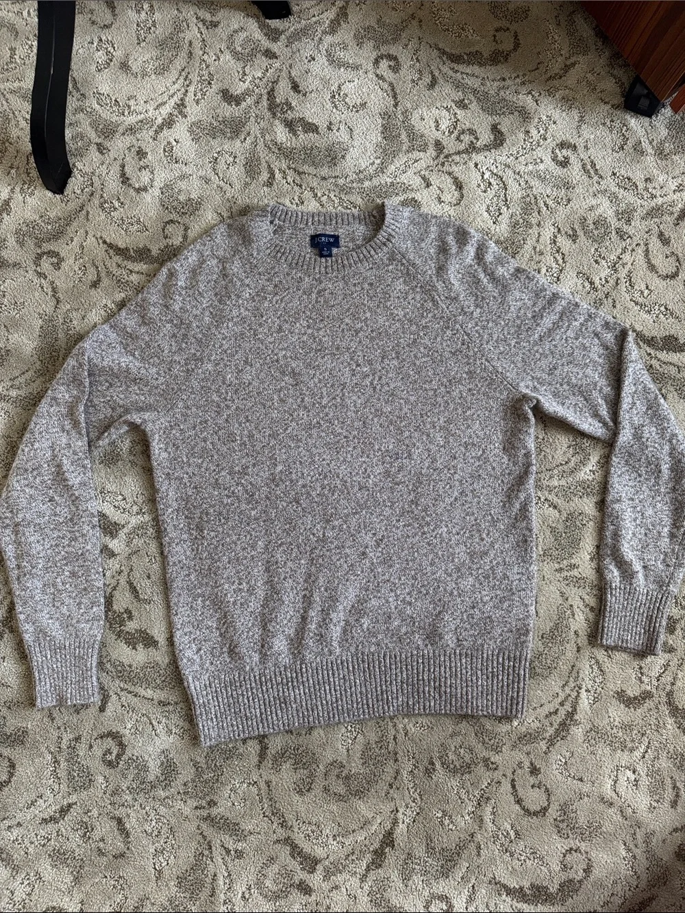 J. Crew Men’s Marled Light Gray Crewneck Sweater